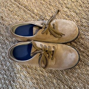 FootMates Kids Suede Lace-Up Dress Shoes - Tan
